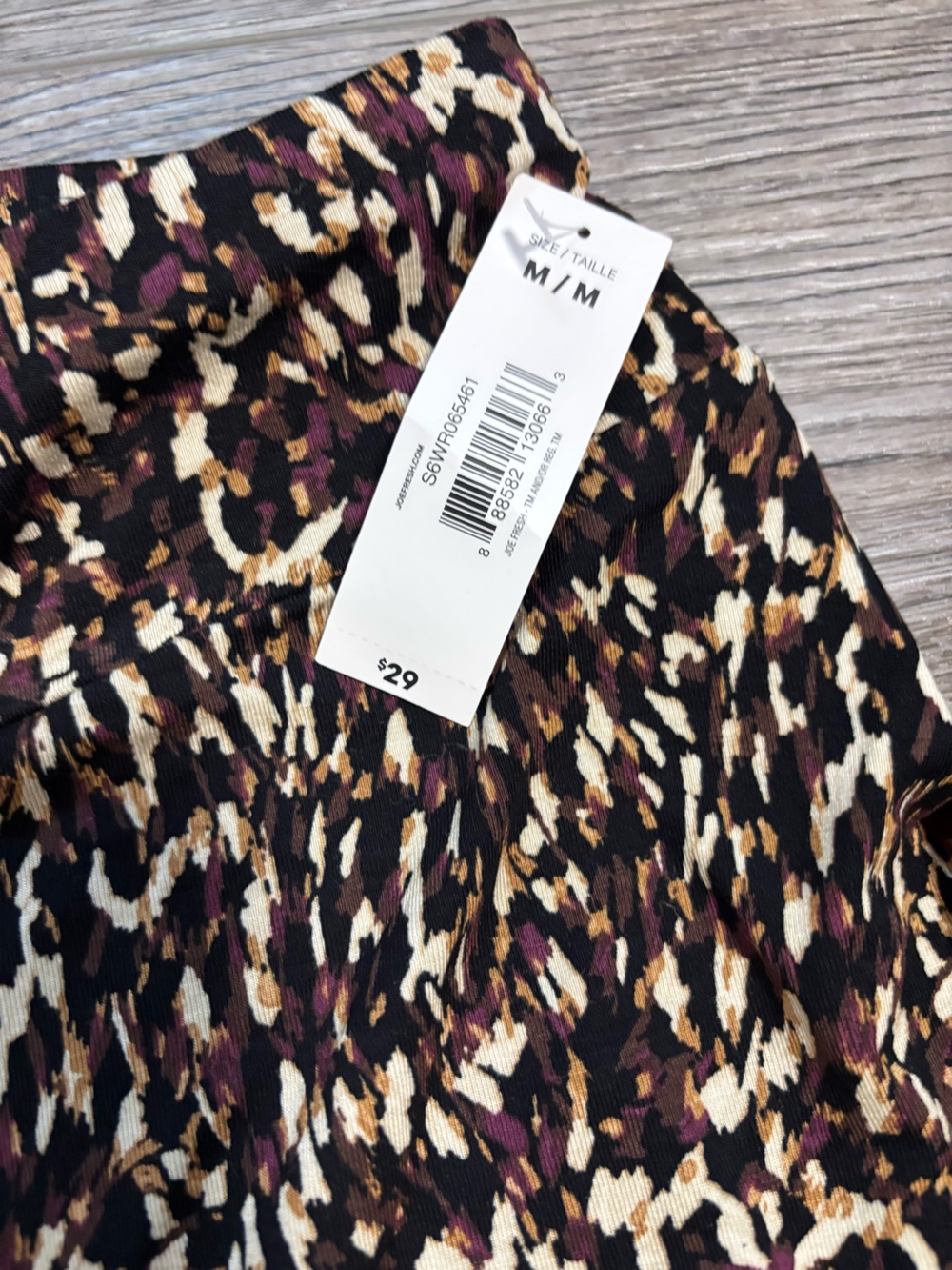 Joe Fresh Black Multi Leopard-Print Skater Skirt